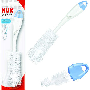 Limpia biberones Nuk, incluye cepillo grande y cepillo mini para tetinas